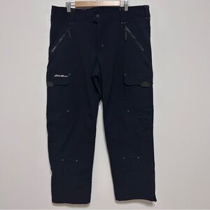 Eddie Bauer First Ascent Men’s Xl Black Pants Pro Fleece lined Cargo Hiking